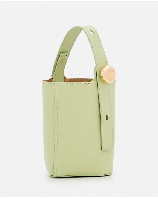 Mini Pebble Bucket Borsa In Pelle di Loewe in White
