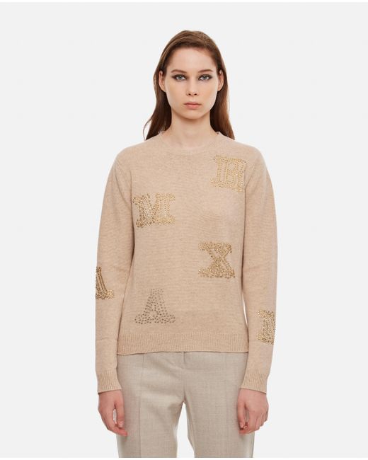 Max Mara Mia Embellished Cashmere 