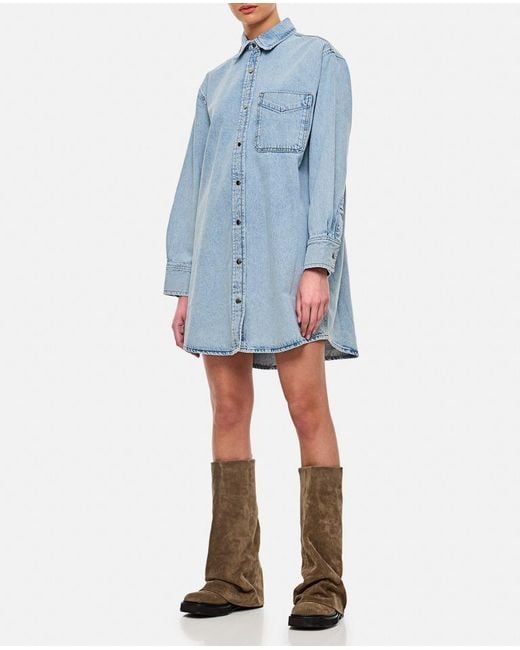 Vestito A Camicia In Denim di FRAME in Blue