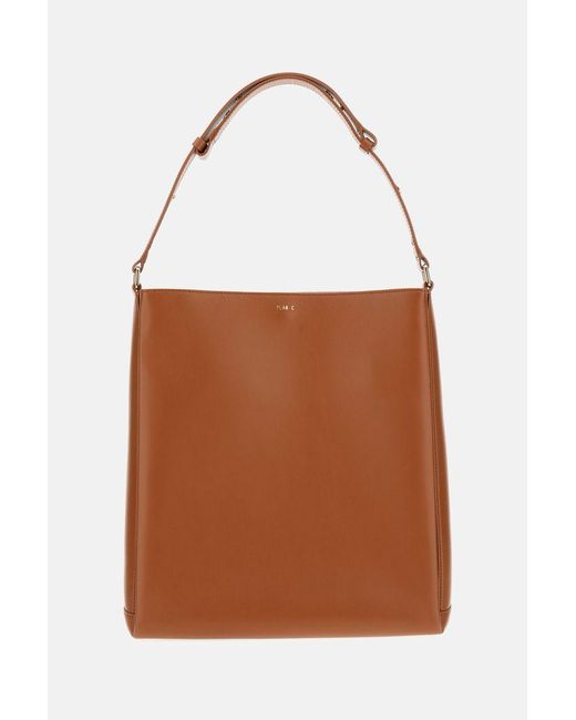 Borsa Shopper di Plan C in Brown