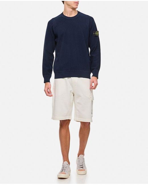 Felpa Girocollo di Stone Island in Blue da Uomo