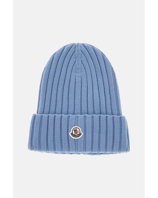 Cappellino In Lana di Moncler in Blue