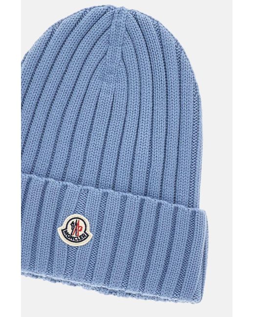 Cappellino In Lana di Moncler in Blue