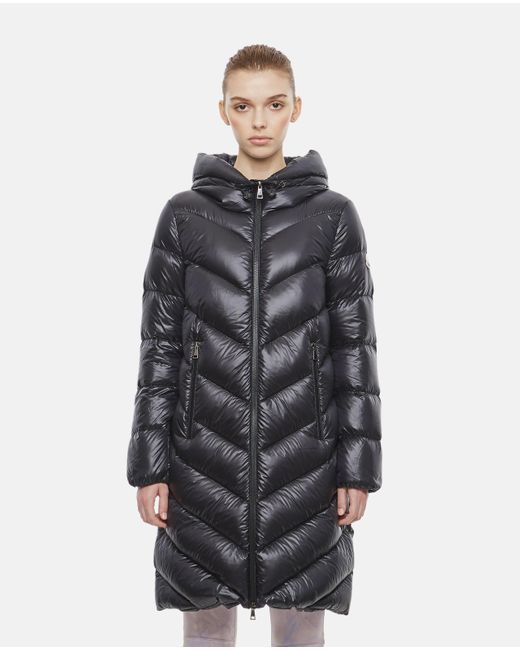 Moncler Cambales Down Long Parka in Gray | Lyst