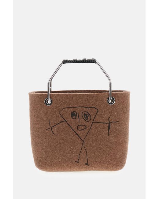Mini Shopping Bag di Plan C in Brown
