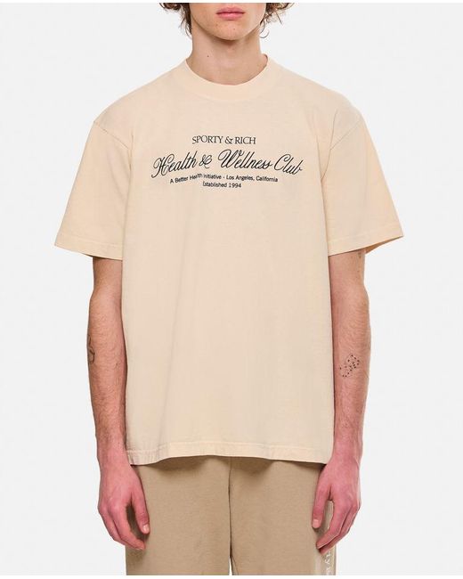 H&W Club T-shirt di Sporty & Rich in Natural da Uomo