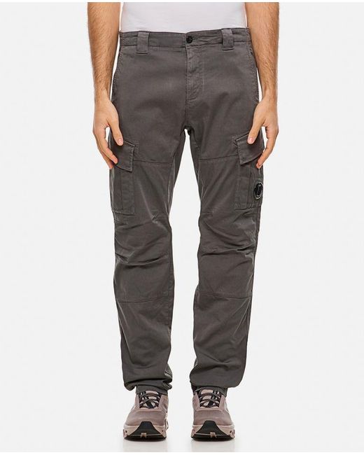 Sateen Stretch Cargo Lens Pants di C P Company in Gray da Uomo