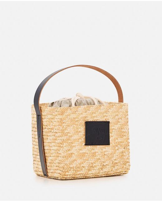 Borsa Secchiello In Rafia di Plan C in Natural