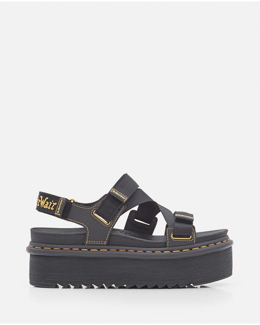 Dr. Martens Kimber Webbing And Hydro Sandals in Black | Lyst