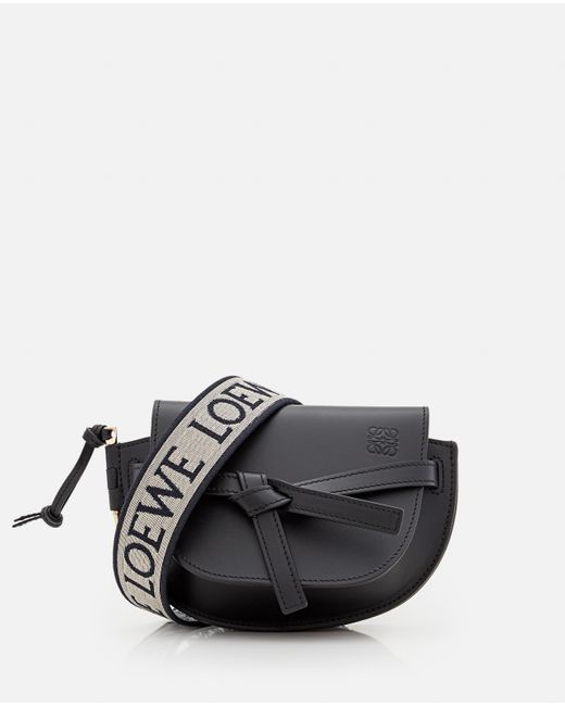 Loewe Gate Dual Leather Mini Bag in Black - Lyst
