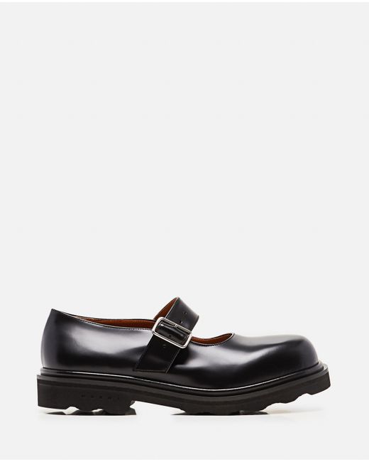 Marni Mary Jane Leather Shoe in Black - Lyst