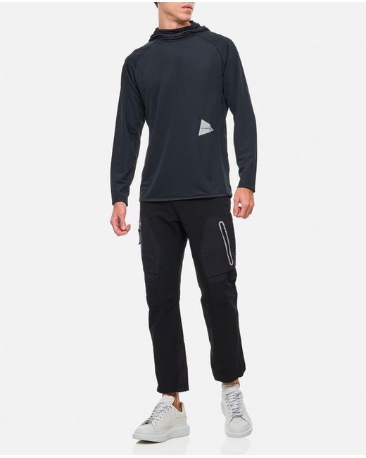 Stretch Shell Pantaloni di And Wander in Black da Uomo