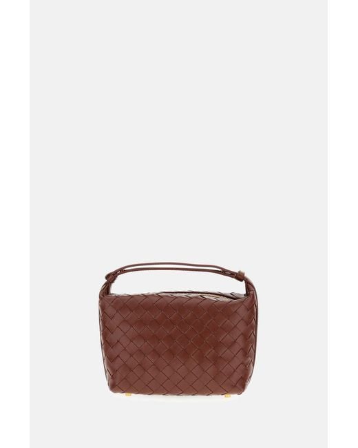 Mini Borsa A Tracolla Wallace In Pelle di Bottega Veneta in Brown