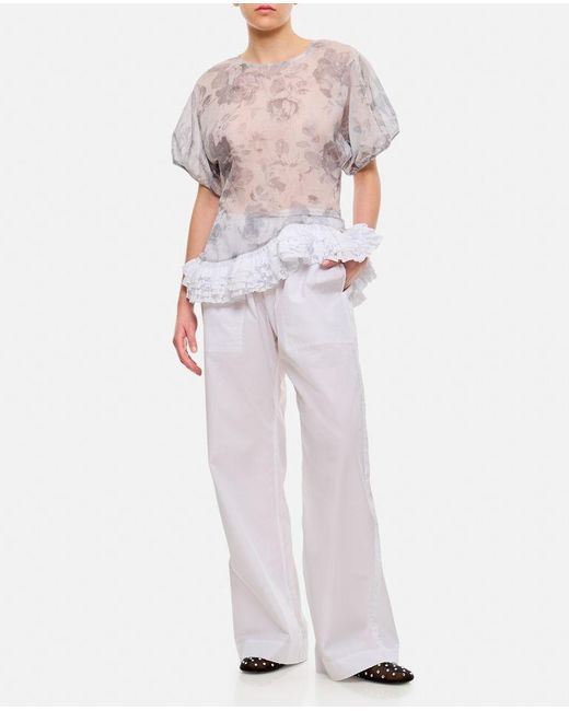 Zachariah Pantaloni In Cotone di Saks Potts in White