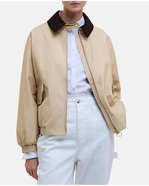 X Alexa Chung Waterproof Bomber di Barbour in Natural