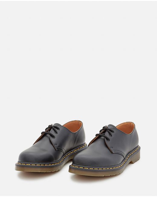 Dr. Martens 1461 Smooth Leather Derby Shoes in Black - Lyst