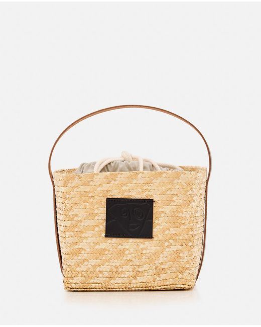 Borsa Secchiello In Rafia di Plan C in Natural