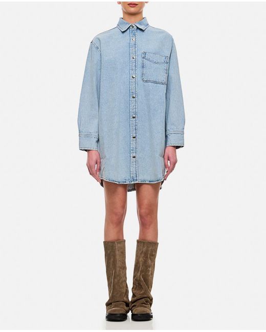 Vestito A Camicia In Denim di FRAME in Blue