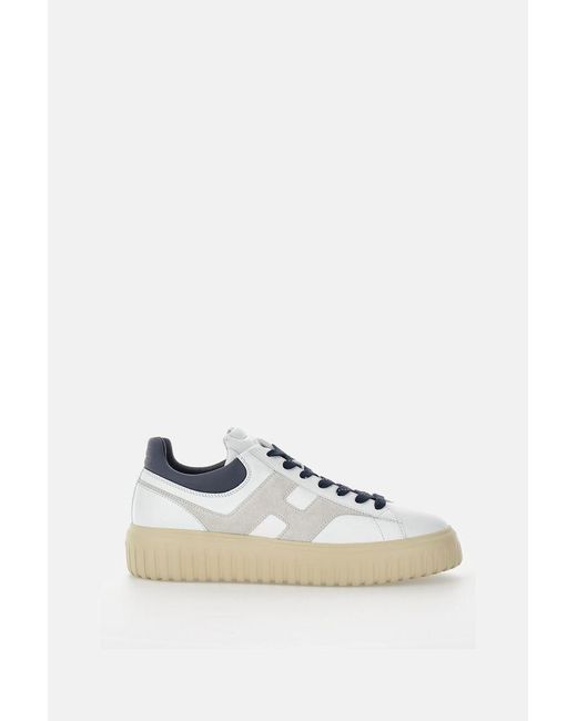 Scarpa Con Lacci H Slash di Hogan in White da Uomo