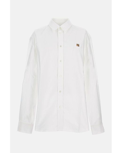 Camicia di Maison Kitsuné in White da Uomo