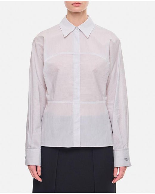 Camicia A Righe di Fendi in White