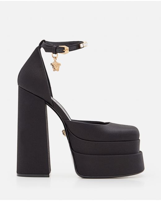 satin platforms versace