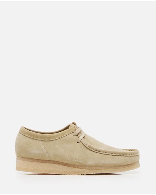 Clarks Wallabee Suede Loafers in White for Men | Lyst