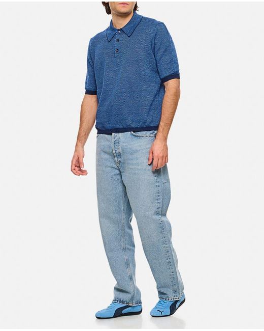 Polo Shirts di Bottega Veneta in Blue da Uomo