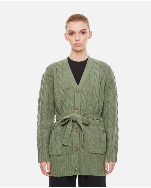 Polo Ralph Lauren Belted Cardigan in Green Lyst