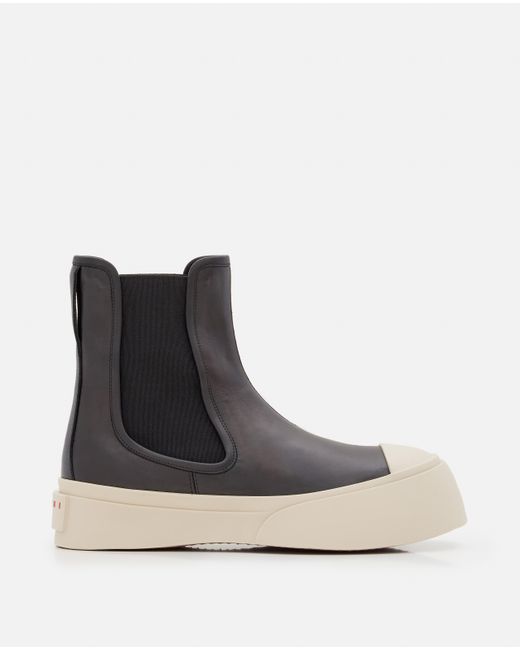Marni Leather Pablo Chelsea Boots in Black | Lyst