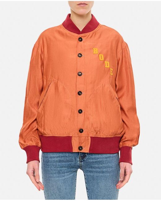 Rally Viscose Bomber di Bode in Orange