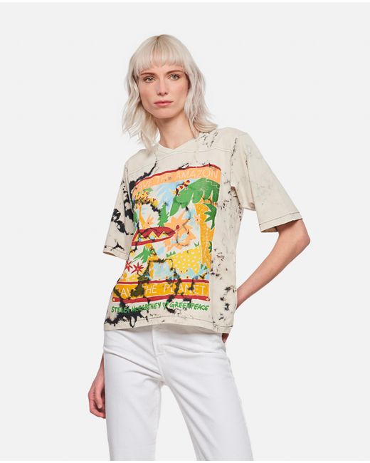 Stella McCartney Greenpeace T-shirt in Beige (Natural) - Lyst