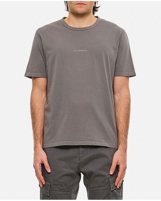 T-shirt In Jersey Mercerizzato 70/2 Con Logo Stampato di C P Company in Gray da Uomo
