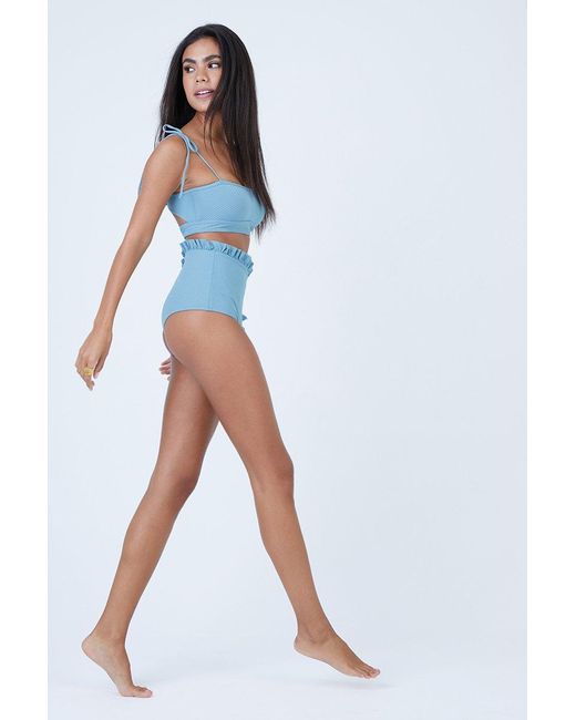 ruffled high waisted bikini