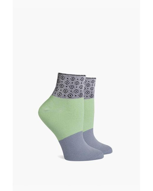 Richer Poorer Green Celina Elastic Color Block Ankle Socks