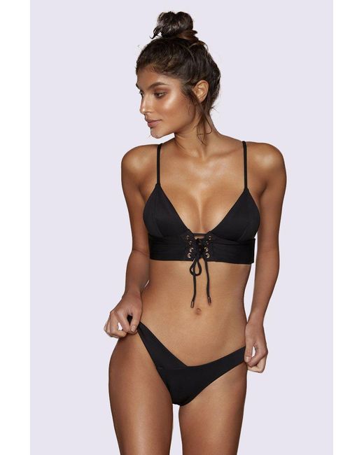 lace up swimsuit top