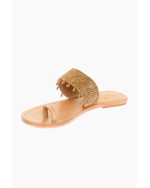 Aspiga Leather Luna Sandals in Gold (Metallic) - Lyst