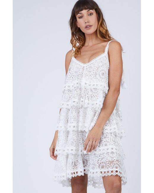 white ruffle sundress