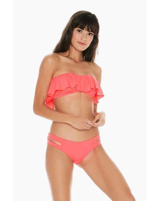 l space lynn ruffle bikini top