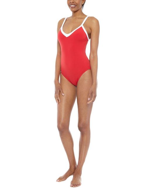 seafolly red one piece
