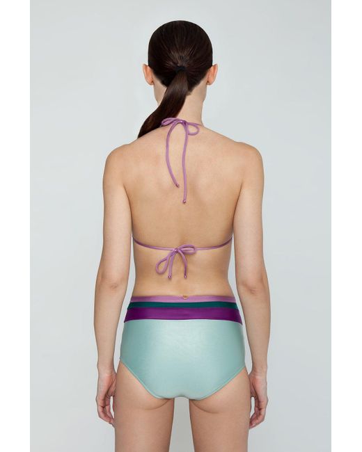 mint green high waisted bikini bottoms