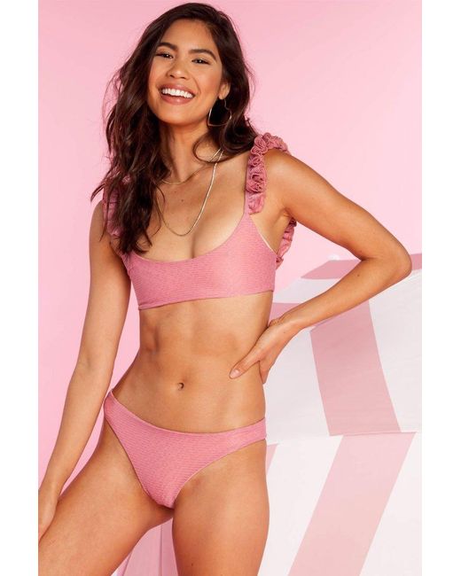 ruffle strap bikini top