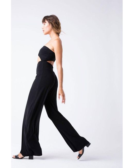 strapless cutout jumpsuit
