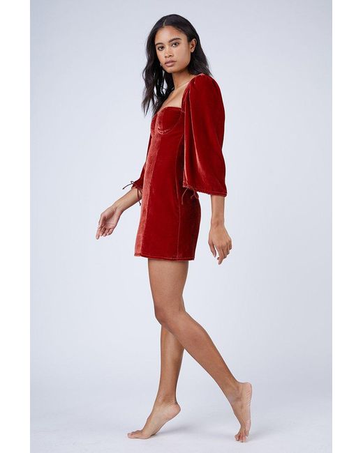 nadine velvet bustier mini dress