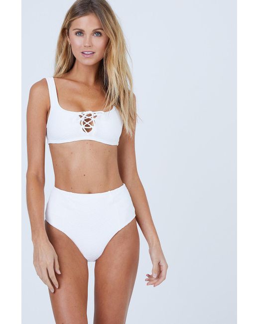 white high waisted bikini