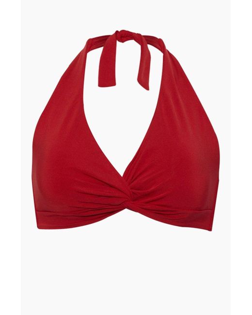 red halter bikini