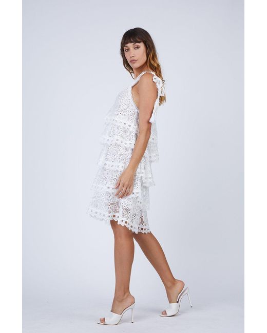 white tiered sundress