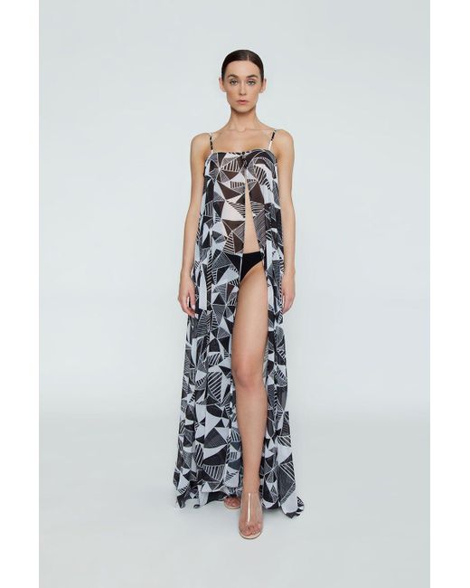maxi dress with open front