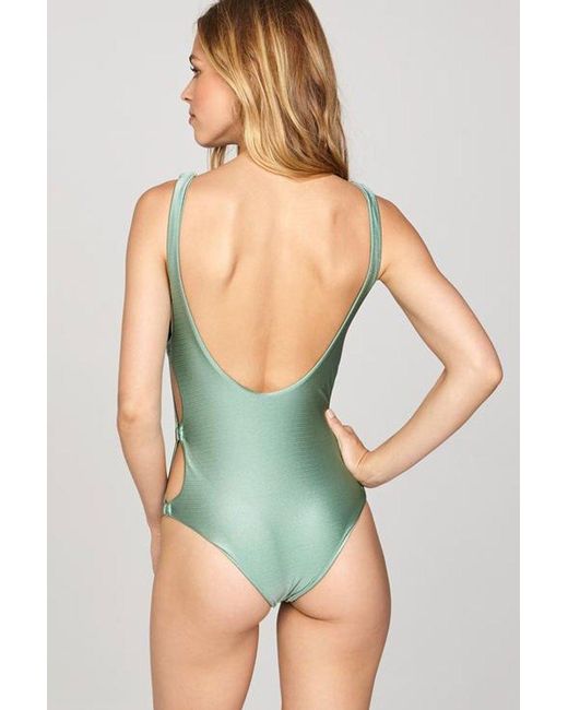 sage green one piece swimsuit
