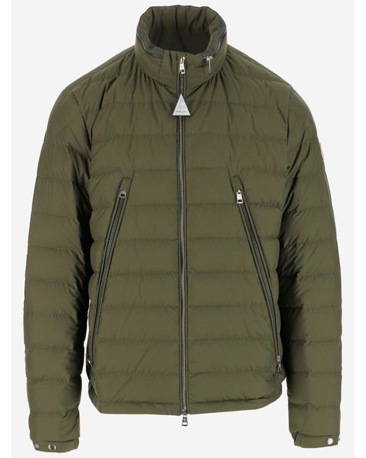 Moncler Short Down Jacket Alfit in Green for Men | Lyst